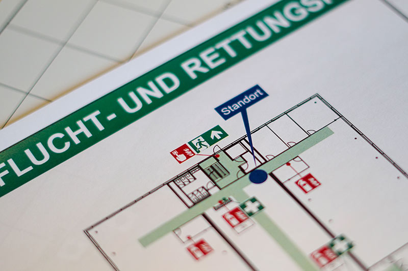 Erstellung von Flucht- und Rettungswegeplan Fluchtwege und Rettungswege Plan erstellen lassen